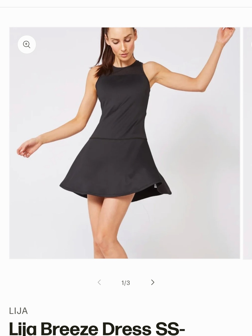 Lija breeze black tennis dress
